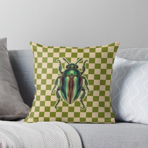 Item preview, Iridescent Emerald Jewel Beetle Illustration designed and sold by FollynFlourish.