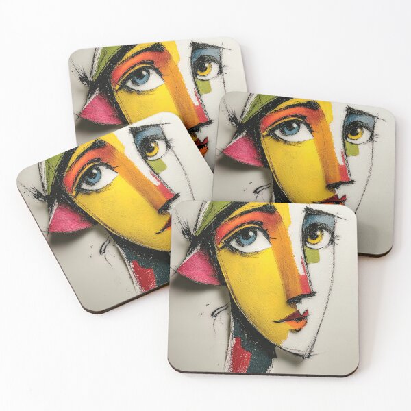 Item preview, Vibrant Asymmetric Cubist Portrait designed and sold by bloorose.