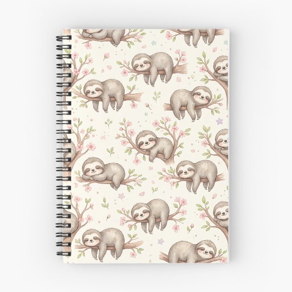 Item preview, Seamless Cute Sleeping Baby Sloths Pattern designed and sold by wallpapersarts.