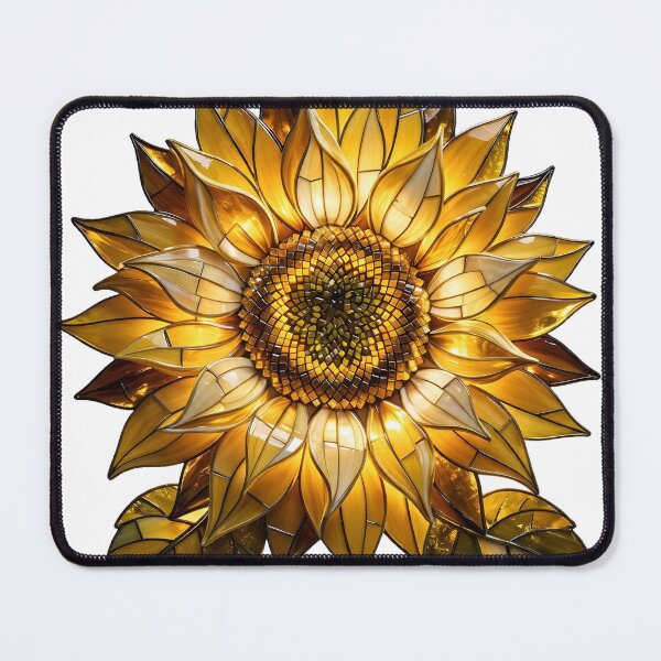 Item preview, Stained Glass Sunflower | Golden Yellow Mosaic Tile Art designed and sold by Robert Lucio.