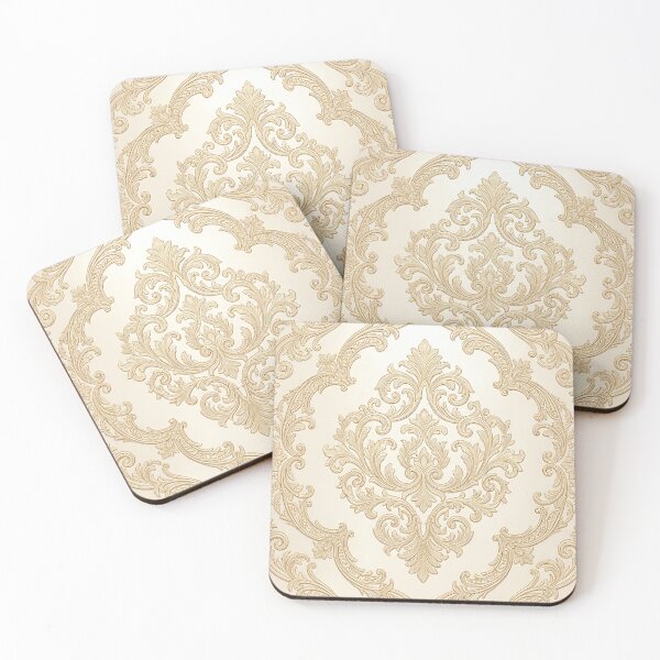 Item preview, Luxury Champagne Gold Baroque Damask Pattern designed and sold by wallpapersarts.