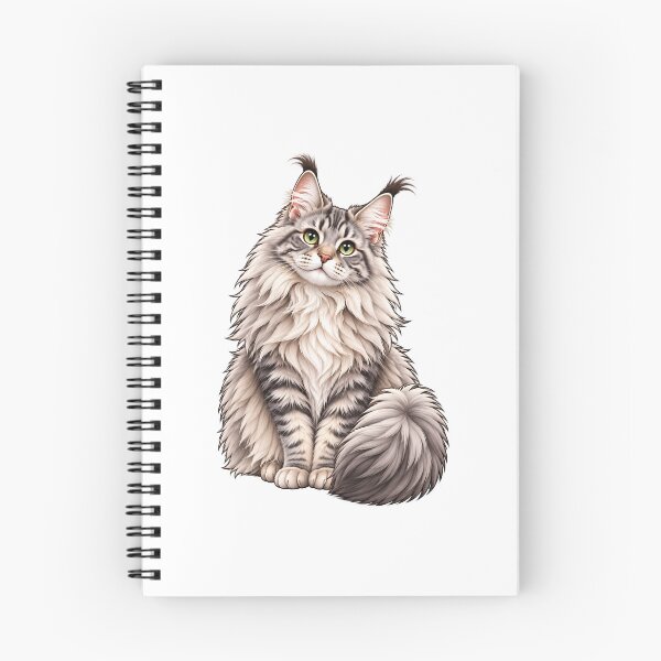 Item preview, Adorable Gray and White Maine Coon – Cute Gray and White Maine Coon Cat designed and sold by Va Comprendre.