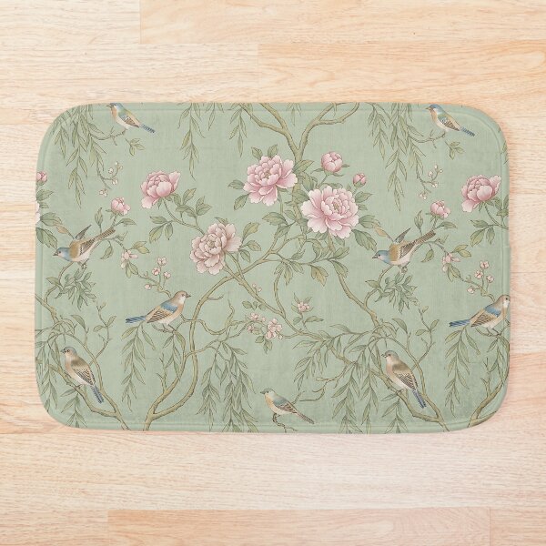 Artikelvorschau, Elegant Chinoiserie Peonies And Birds Pattern entworfen und verkauft von wallpapersarts.