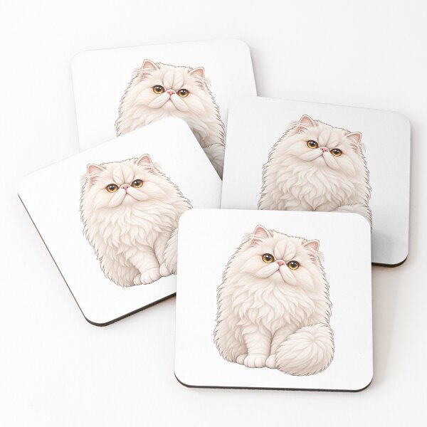 Item preview, White Persian Cat with Amber Eyes designed and sold by Va Comprendre.
