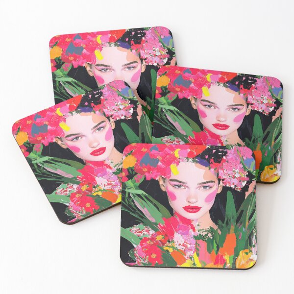 Item preview, Colorful Floral Woman Portrait designed and sold by Verademacedoart.