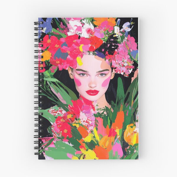 Item preview, Colorful Floral Woman Portrait designed and sold by Verademacedoart.