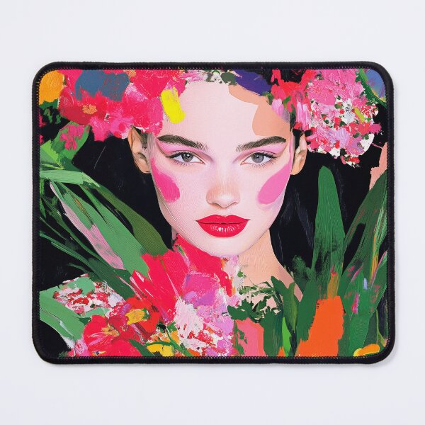 Item preview, Colorful Floral Woman Portrait designed and sold by Verademacedoart.