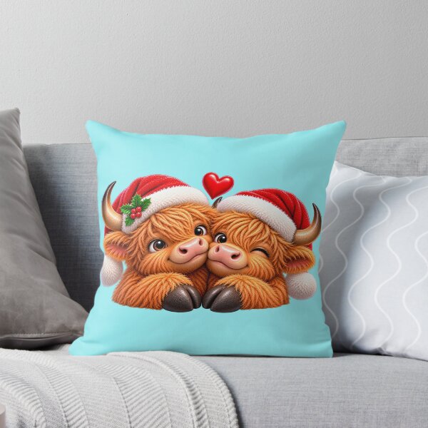 Item preview, Christmas Highland Cow Sweethearts designed and sold by JanRizz.
