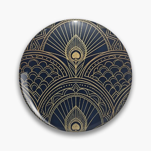 Item preview, Luxury Art Deco Peacock Feathers Pattern designed and sold by wallpapersarts.