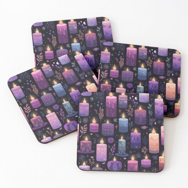 Item preview, Cozy Purple Candles Pattern designed and sold by WyldLuna.