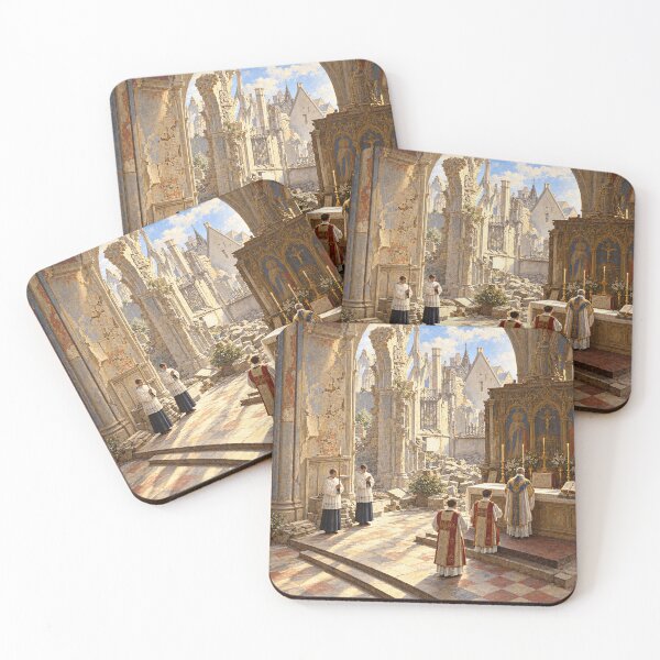 Item preview, Traditional Latin Mass in the Ruins of Cologne Cathedral – Catholic Faith and World War II History designed and sold by Crux Fidelis.