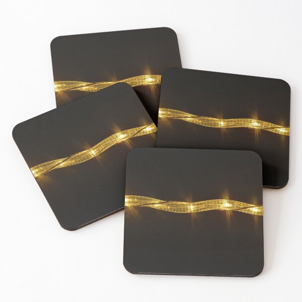Item preview, Golden Light Waves - Abstract Symmetrical Glow Pattern designed and sold by PicturePick.