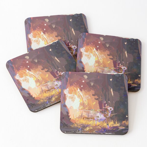 Item preview, Sunlit Autumn Forest Fantasy Impressionist Art designed and sold by jennellvidrin.