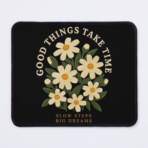 Item preview, Good Things Take Time – Vintage Wildflower Floral Typography, Slow Living & Big Dreams designed and sold by GracefulbyElmes.