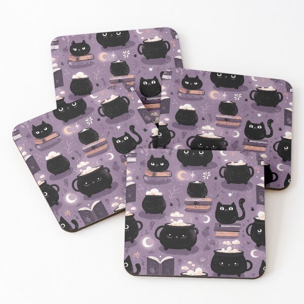 Item preview, Whimsical Witchy Black Cat Cauldron Pattern designed and sold by WyldLuna.