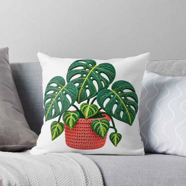 Item preview, Crochet Monstera Plant – Colourful Yarn Houseplant designed and sold by Digital Culture Studio.