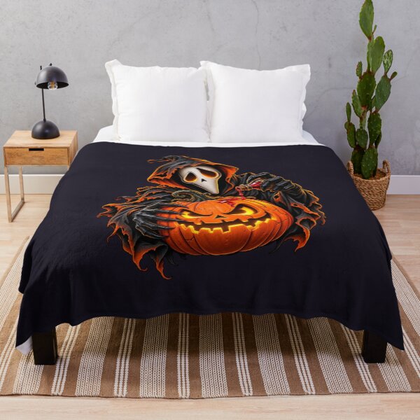 Item preview, Spooky Reaper and Glowing Pumpkin – Halloween Horror Art designed and sold by DIB Designs – Express Your Style.