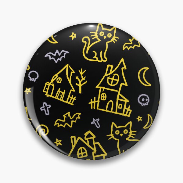 Item preview, Halloween Pattern - Cute Spooky Haunted Houses and Bats designed and sold by Simon-art-land.