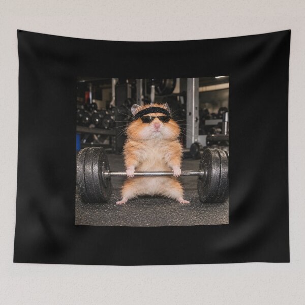 Item preview, Gym Hamster Deadlift Funny Workout Meme designed and sold by RekiStyle.