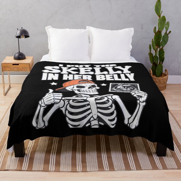 Item preview, I Put The Skelly In Her Belly White Font Skeleton Dad Halloween designed and sold by Creative Spark.