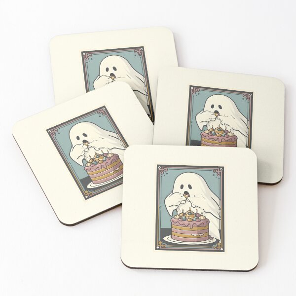 Item preview, Ghost eating cake designed and sold by ParadoxParadox.