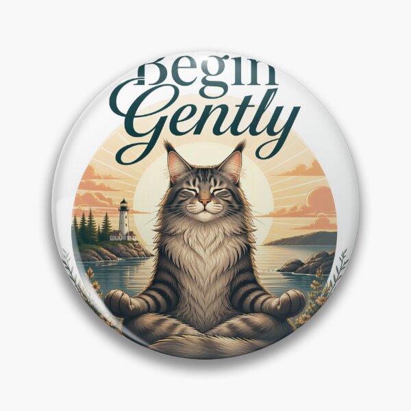 Item preview, Maine Coon Cat – Begin Gently designed and sold by PurrBloom Studio.
