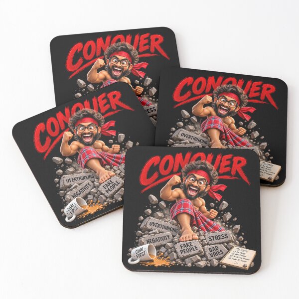 Item preview, Conquer Negativity – Funny Chai Motivation designed and sold by Mo0o0o0oW.