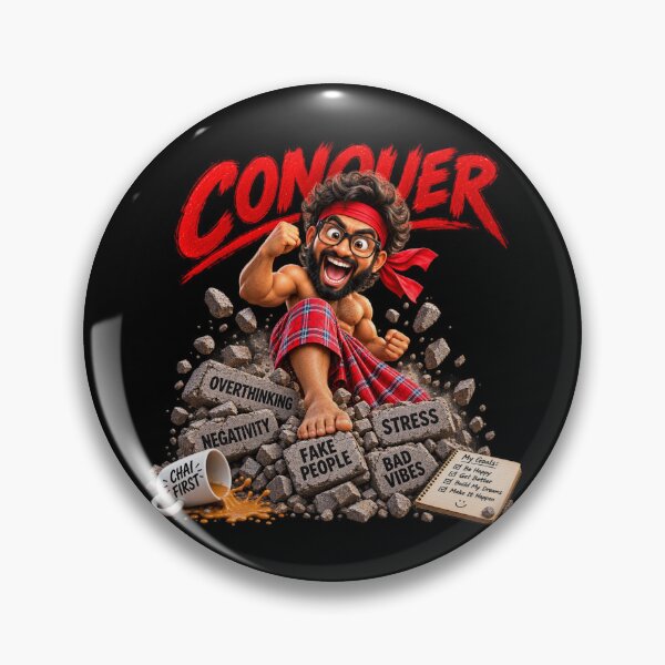 Item preview, Conquer Negativity – Funny Chai Motivation designed and sold by Mo0o0o0oW.