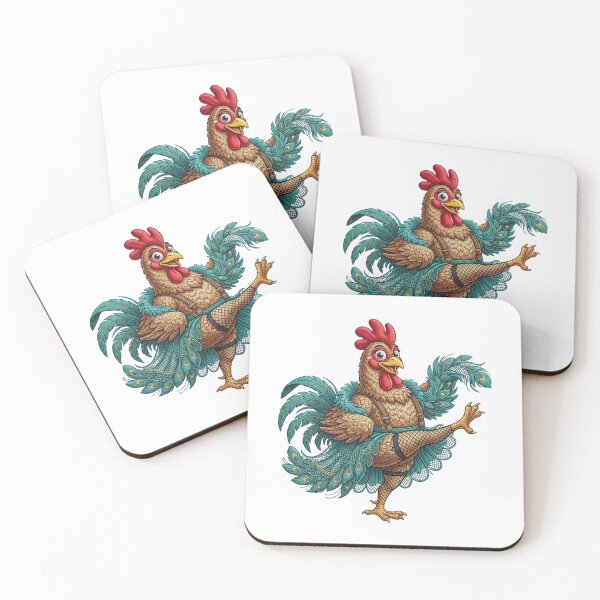 Item preview, Funny Dancing Rooster Burlesque Cabaret Showgirl Chicken Lover Gift designed and sold by raedattia.