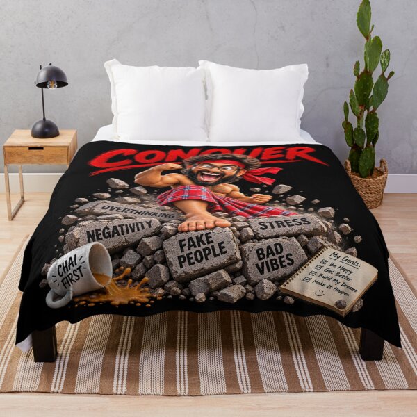 Item preview, Conquer Negativity – Funny Chai Motivation designed and sold by Mo0o0o0oW.