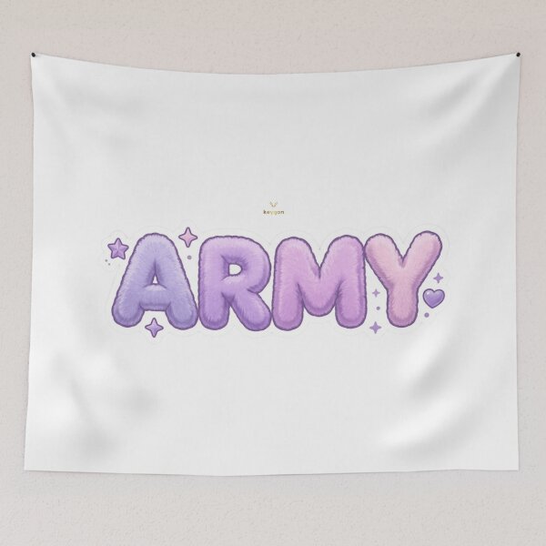 Item preview, ARMY Plush Pastel Korean Fan Art Sticker designed and sold by keygon.