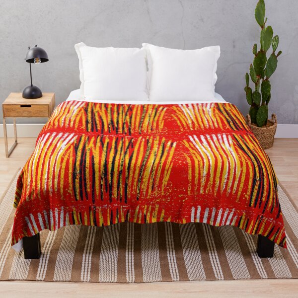 Item preview, Fiery Red and Golden Yellow Brushstroke Art designed and sold by Piotrek0001.