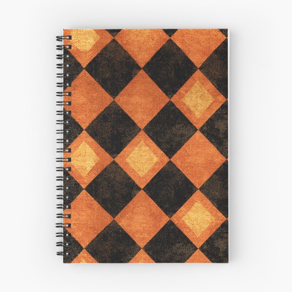 Item preview, Warm Amber and Black Diamond Harlequin Pattern designed and sold by Piotrek0001.