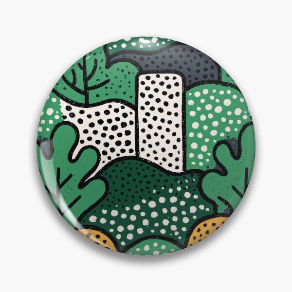Item preview, Mid Century Modern Green Foliage Dot Pattern designed and sold by Piotrek0001.