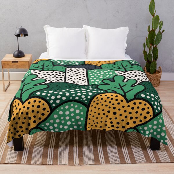 Item preview, Mid Century Modern Green Foliage Dot Pattern designed and sold by Piotrek0001.