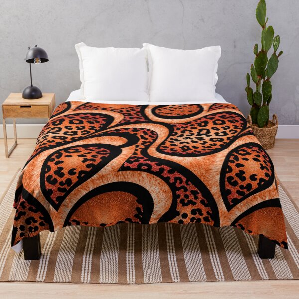 Item preview, Abstract Orange Leopard Print Ribbon Swirl designed and sold by Piotrek0001.