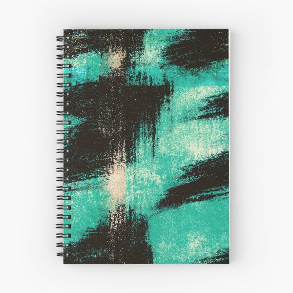 Item preview, Vibrant Turquoise and Black Kinetic Brush Art designed and sold by Piotrek0001.