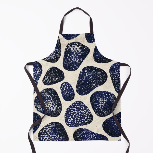 Item preview, Navy and White Organic Stone Pebble Pattern designed and sold by Piotrek0001.