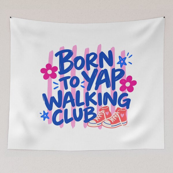 Item preview, Born to Yap Walking Club Bright Sneakers designed and sold by AMICO77.