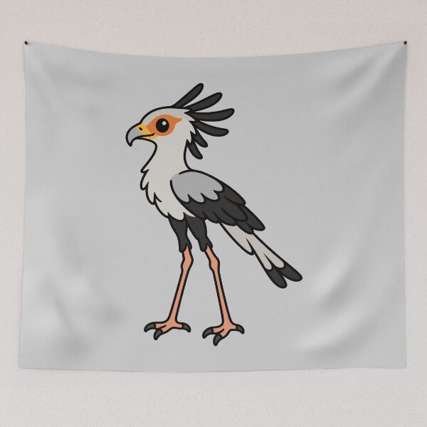 Item preview, Cute Cartoon Secretary Bird designed and sold by WildlifeDoodle.