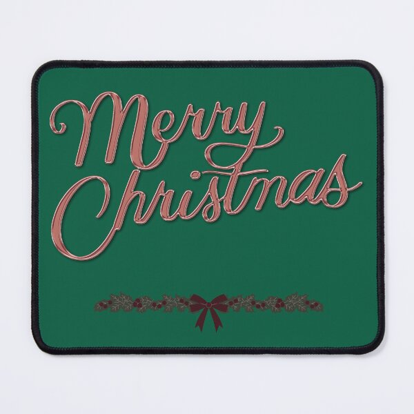 Item preview, Retro Merry Christmas Green Design with Festive Holiday Bow designed and sold by ArtbyAfroditi.