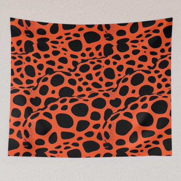 Item preview, Volcanic Orange and Black Animal Print Pattern designed and sold by Piotrek0001.