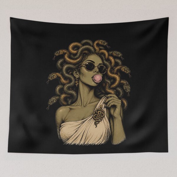 Item preview, Modern Medusa Gorgon Sunglasses Bubble Gum designed and sold by k3rstman1.