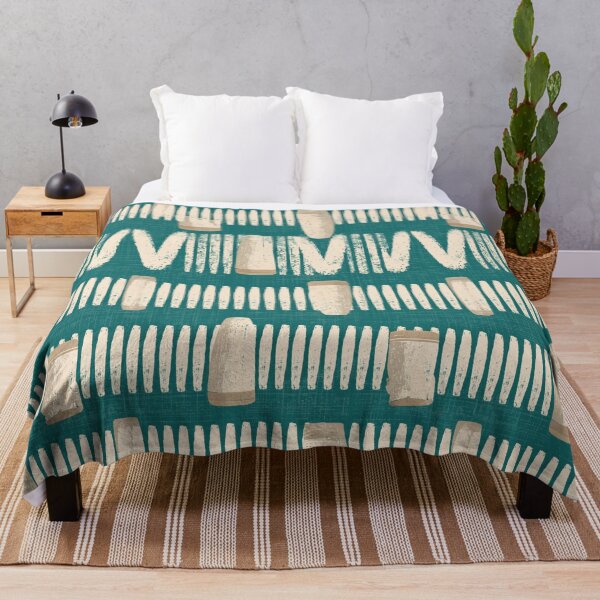 Item preview, Sage Green Tribal Chalk Line Pattern Art designed and sold by Piotrek0001.