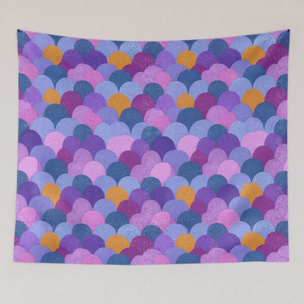 Item preview, Pastel Periwinkle Scalloped Mermaid Scales designed and sold by Piotrek0001.