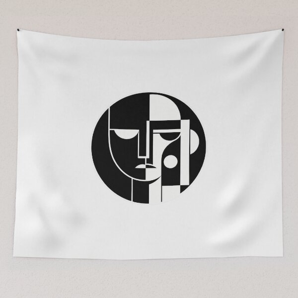 Item preview, Bauhaus Geometric Face – Modern Abstract Minimalist Art designed and sold by Timegraf.