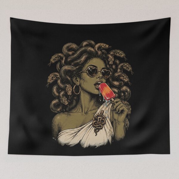 Item preview, Modern Medusa Gorgon Heart Sunglasses Red Popsicle designed and sold by k3rstman1.