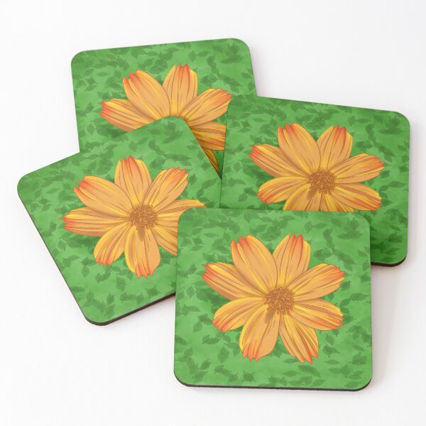 Item preview, Orange cosmos flower designed and sold by AssortedDrawings.