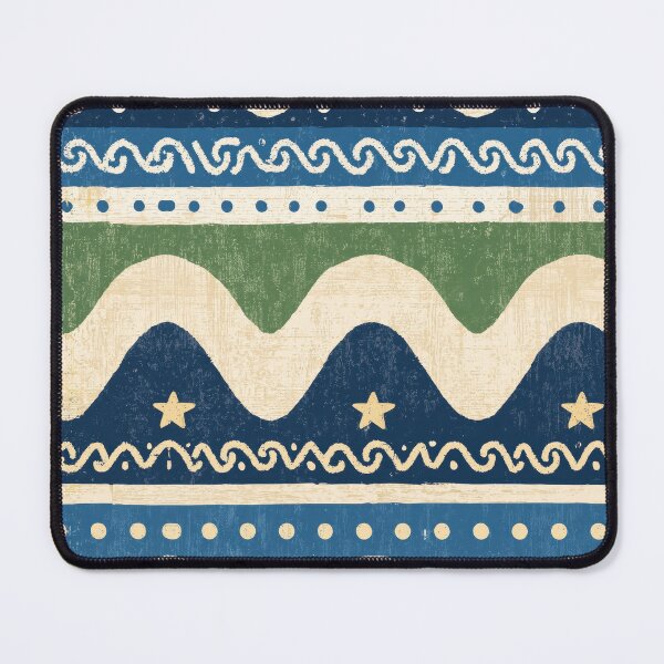 Item preview, Nordic Folk Wave Striped Pattern in Navy designed and sold by Piotrek0001.