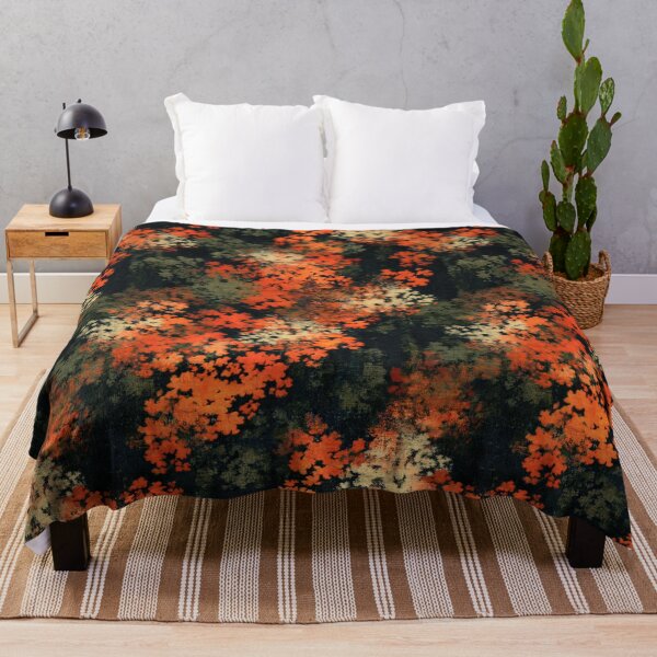 Item preview, Autumn Leaves Confetti Dot Pattern on Black designed and sold by Piotrek0001.